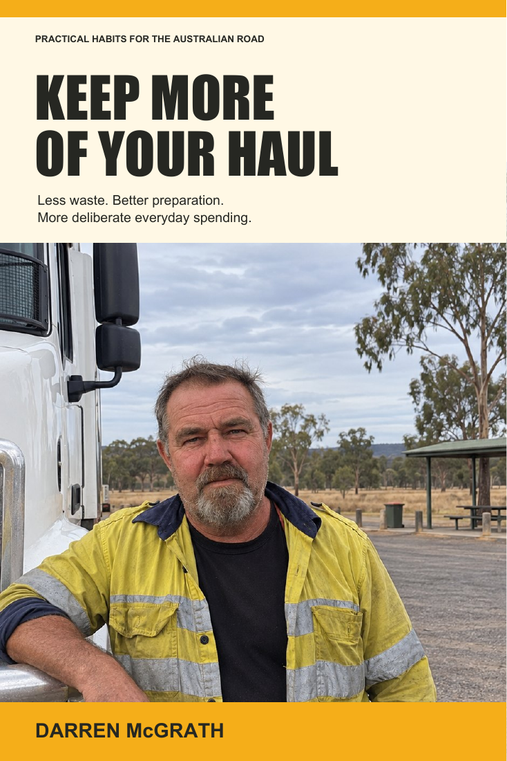 Keep More of Your Haul by Darren McGrath, with Darren beside a parked white truck